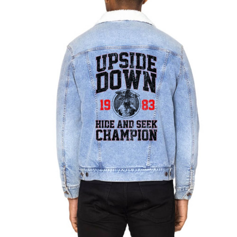 Upside Down Hide And Seek Champion (variant) Unisex Sherpa-lined Denim Jacket | Artistshot