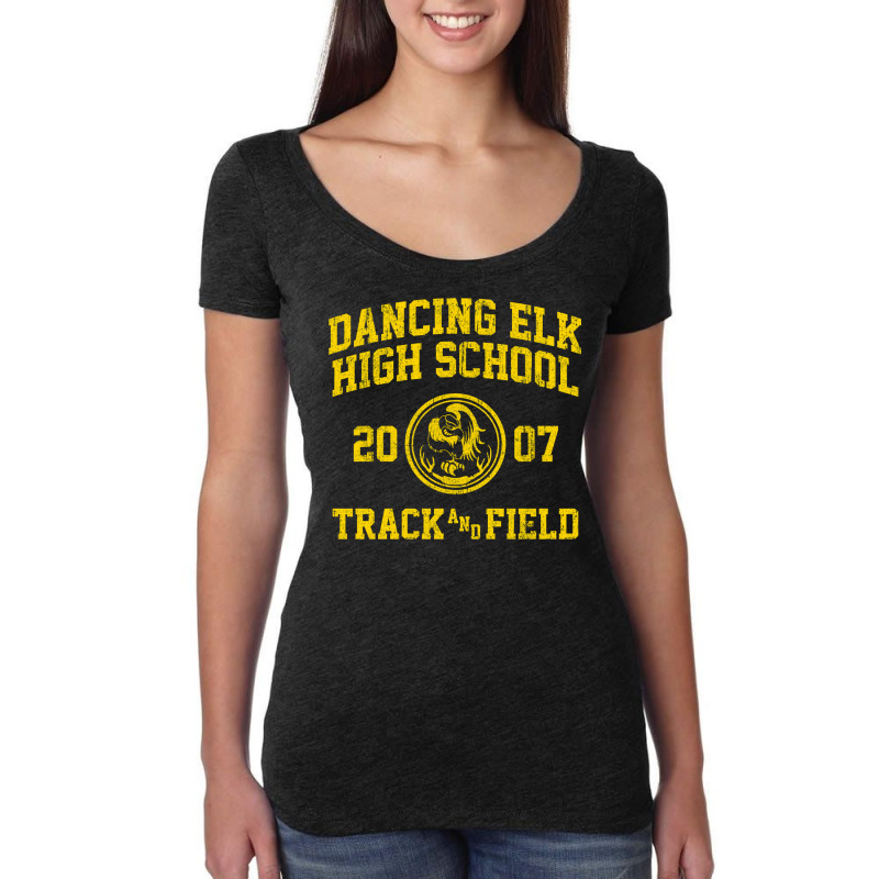 Dancing Elk Track And Field (juno) Women's Triblend Scoop T-shirt by heldonzenashd | Artistshot