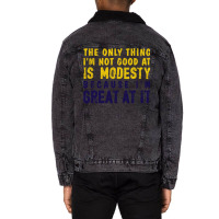 Modesty (variant) Unisex Sherpa-lined Denim Jacket | Artistshot