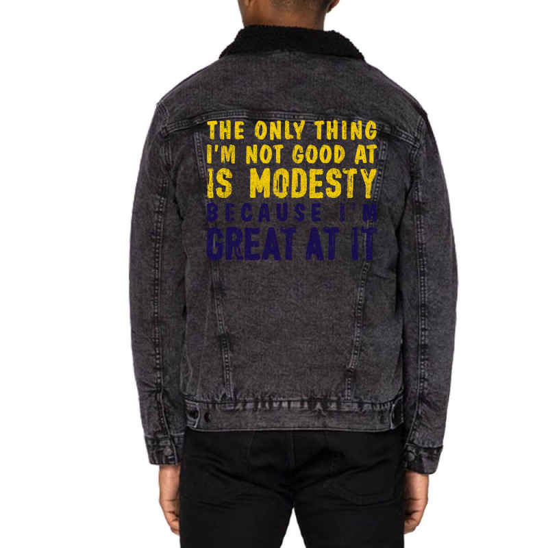 Modesty (variant) Unisex Sherpa-Lined Denim Jacket by bozevaquena9 | Artistshot