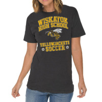 Wiskayok High School Yellowjackets Soccer Vintage T-shirt | Artistshot