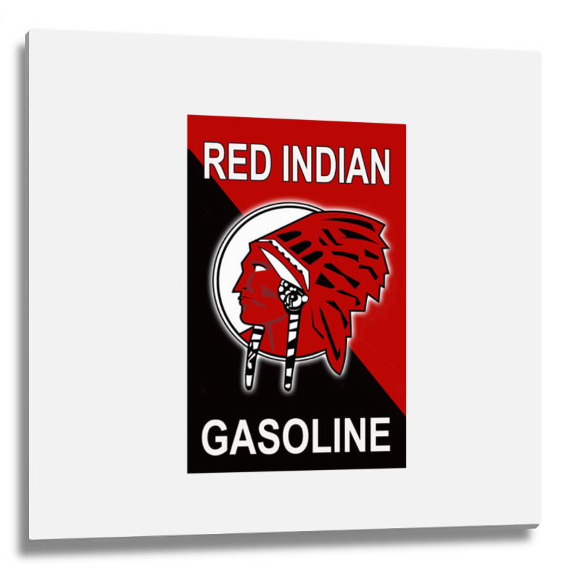 Awesome Red Indian Gasoline Metal Print Square | Artistshot