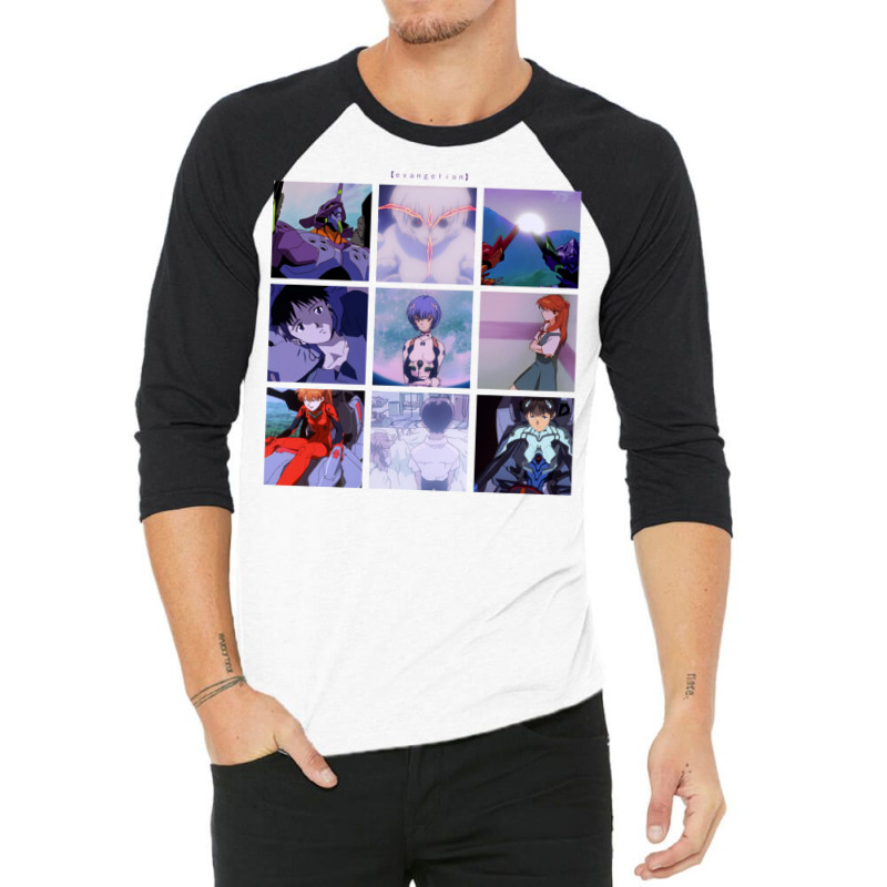 Neon Genesis Evangelion Vaporwave Aesthetic 3/4 Sleeve Shirt | Artistshot