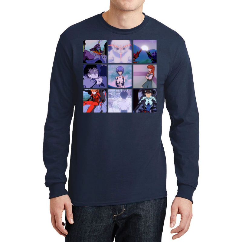 Neon Genesis Evangelion Vaporwave Aesthetic Long Sleeve Shirts | Artistshot