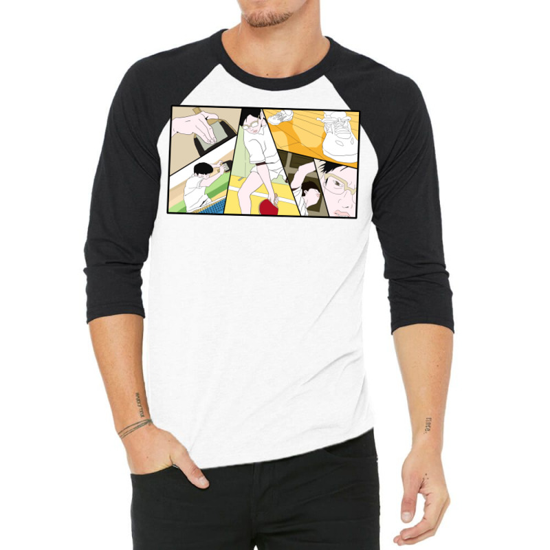 Ping Pong The Animation Print 3/4 Sleeve Shirt | Artistshot