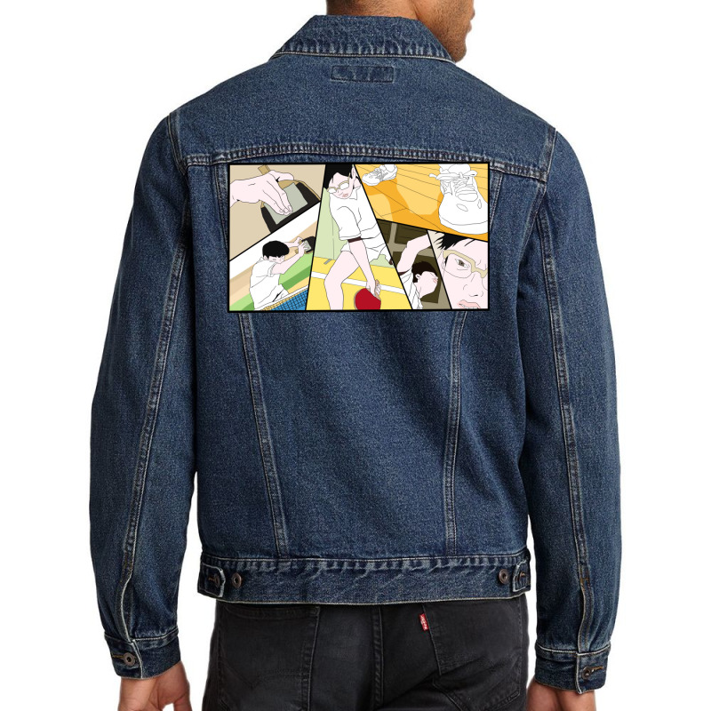 Ping Pong The Animation Print Men Denim Jacket | Artistshot