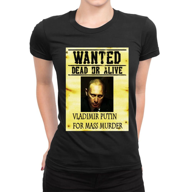 Wanted Dead Or Alive Putin Ladies Fitted T-shirt | Artistshot