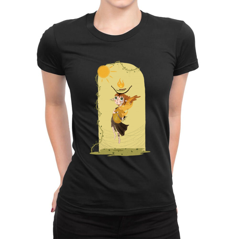 Goddess Of Fire Ladies Fitted T-Shirt by derinaslan | Artistshot