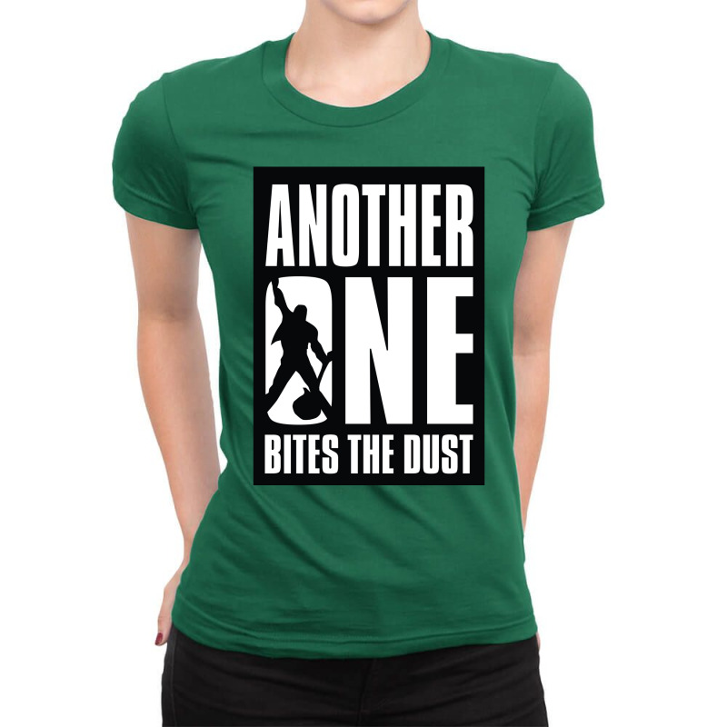 Another One Bites The Dust Black Ladies Fitted T-Shirt by tiqrrchhr | Artistshot