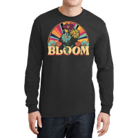 Retro Bloom Floral Wildflowers Minimal Mental Health Vintage T Shirt Long Sleeve Shirts | Artistshot