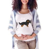 Black & Tan Cavalier King Charles Spaniel Dog Mom Woman T Shirt Maternity Scoop Neck T-shirt | Artistshot