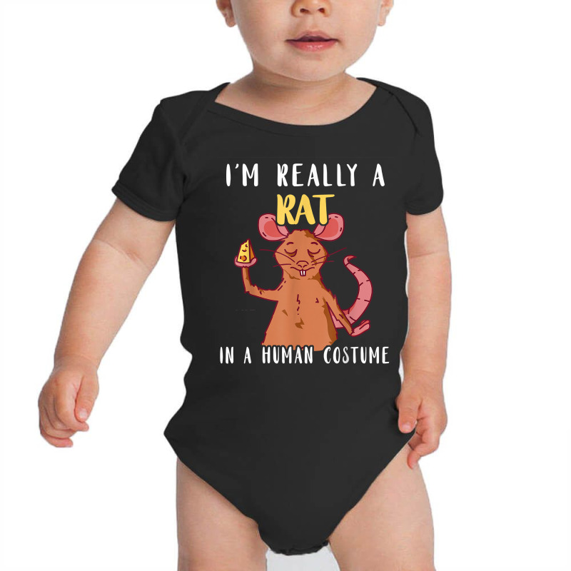 Rat Human Costume Cheese Finder Rat Lover Rodent Mouse T Shirt Baby Bodysuit by simonettemjnn | Artistshot