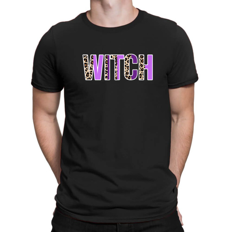 Witch Leopard Design Witches Halloween Costume Design T-shirt | Artistshot