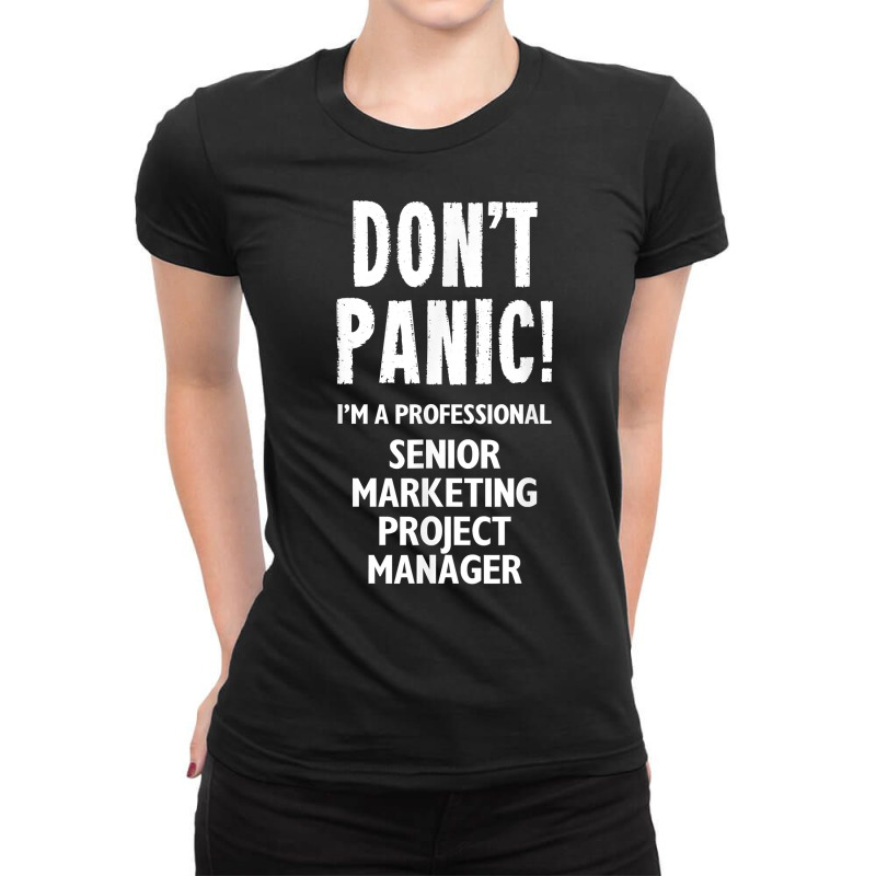 Senior Marketing Project Manager T Shirt Ladies Fitted T-Shirt by angellacz6cstu | Artistshot