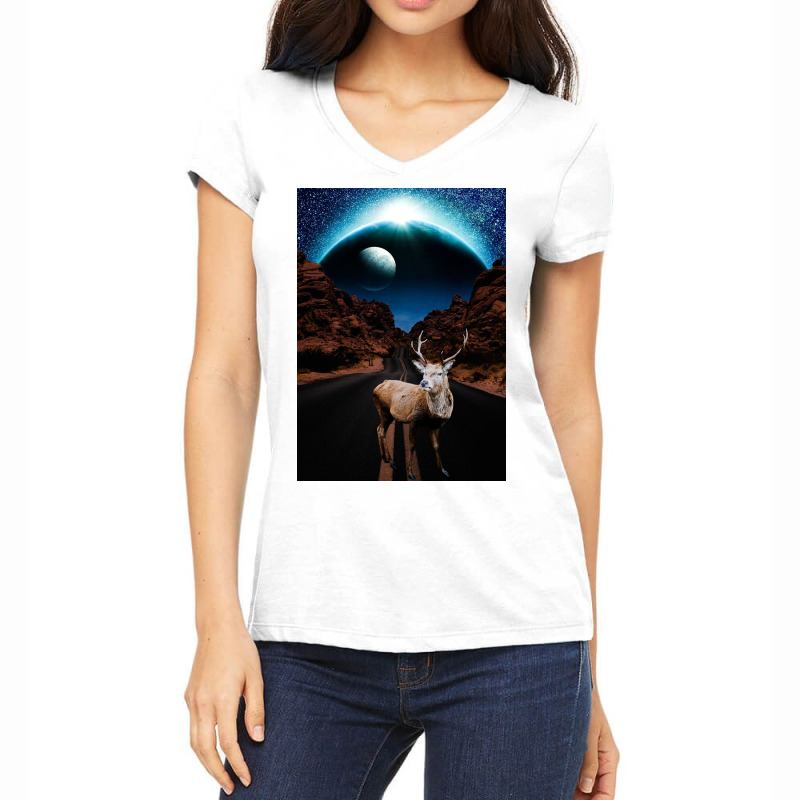 Deer Women's V-neck T-shirt | Artistshot