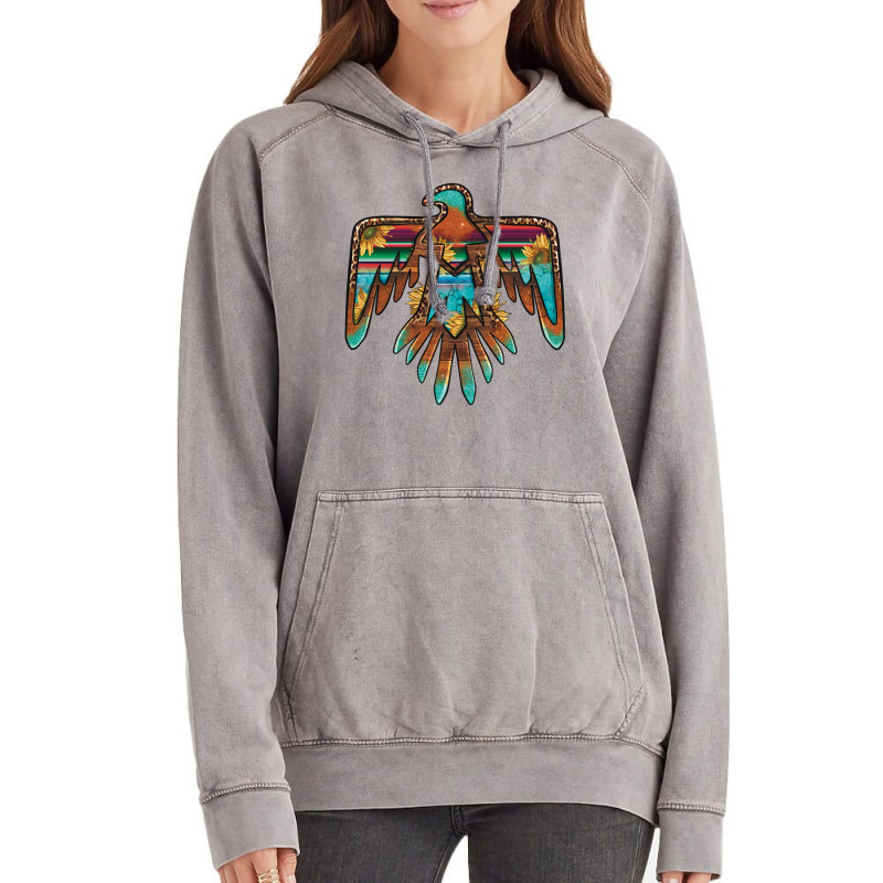 Thunderbird With Sunflowers Vintage Hoodie | Artistshot