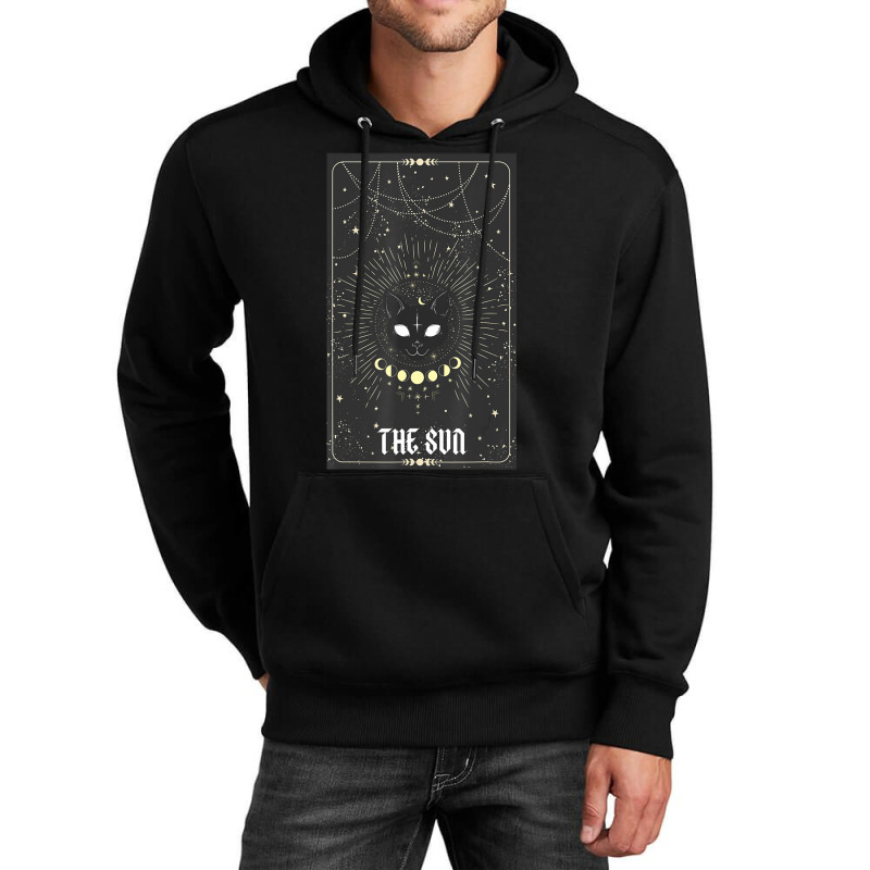 Tarot Card Crescent Sun And Cat Unisex Hoodie | Artistshot