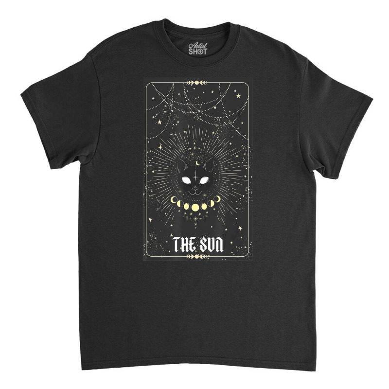 Tarot Card Crescent Sun And Cat Classic T-shirt | Artistshot