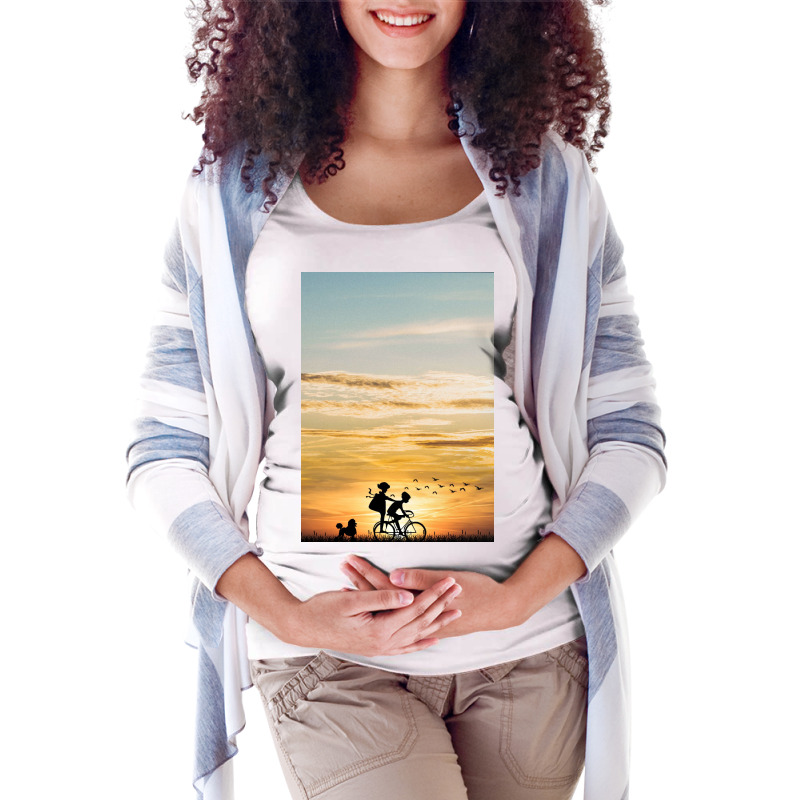Bicycle Maternity Scoop Neck T-shirt | Artistshot