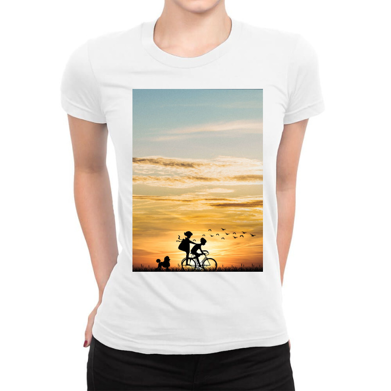 Bicycle Ladies Fitted T-shirt | Artistshot