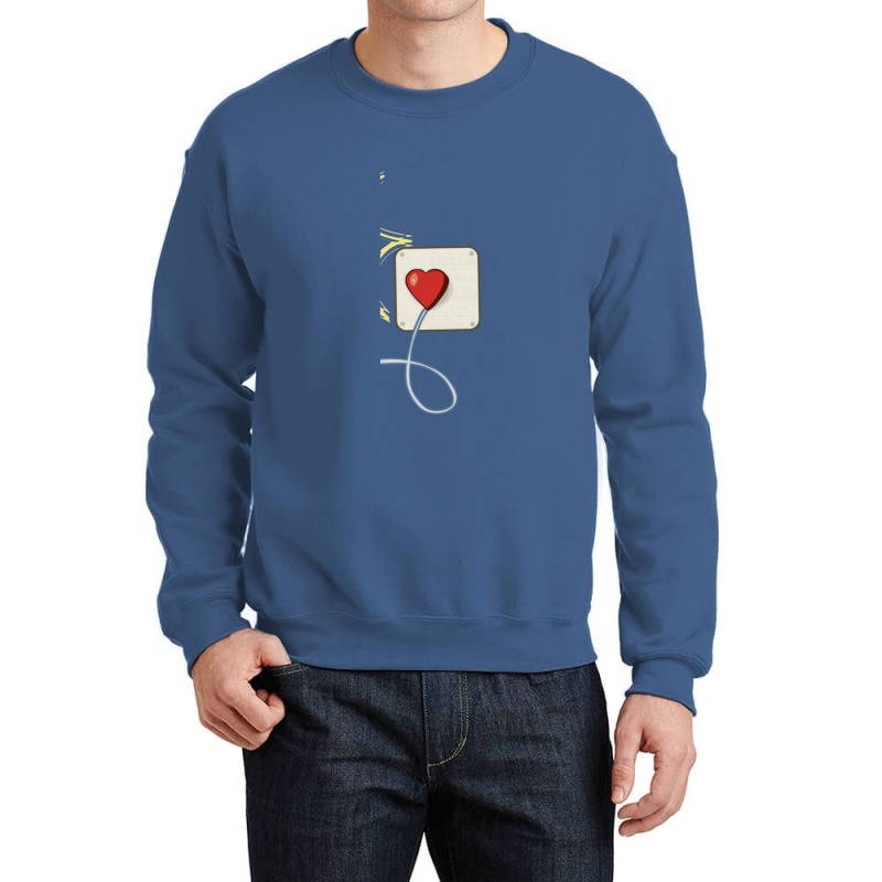 Electrical Plug & Light Bulb Couples Design Crewneck Sweatshirt by matiah | Artistshot