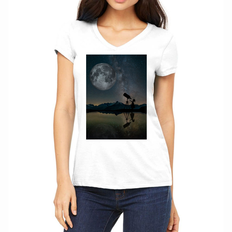 Silhouette Women's V-neck T-shirt | Artistshot