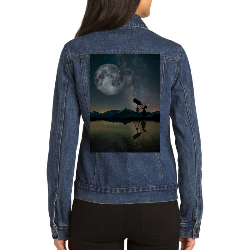 Silhouette Ladies Denim Jacket | Artistshot