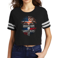 American Grown Dominican Roots Tree Dominican Republic Flag Usa Scorecard Crop Tee | Artistshot