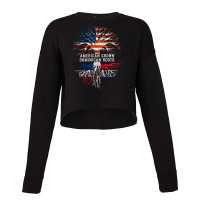 American Grown Dominican Roots Tree Dominican Republic Flag Usa Cropped Sweater | Artistshot