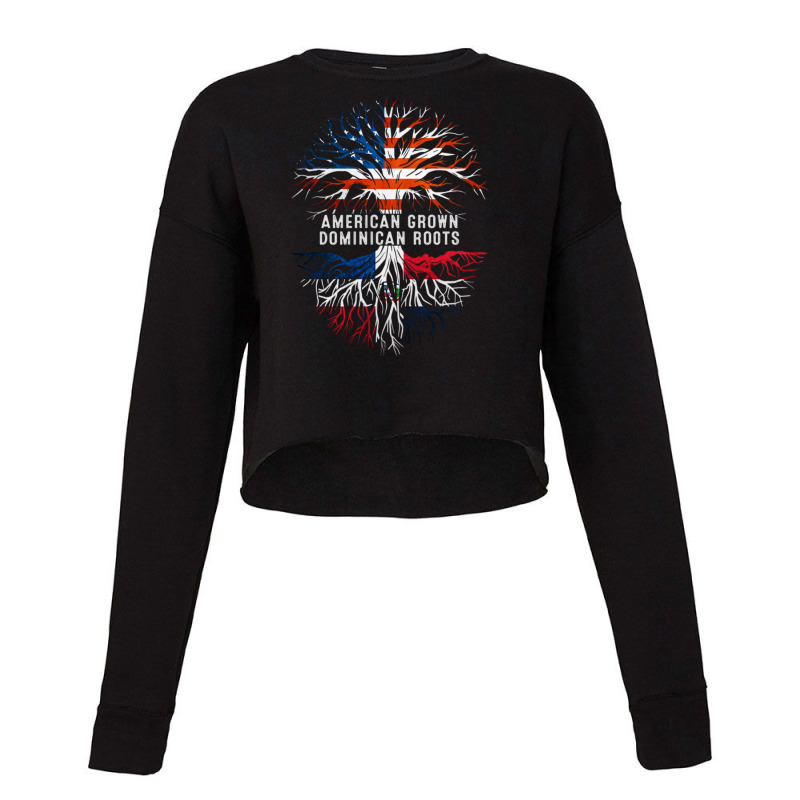 American Grown Dominican Roots Tree Dominican Republic Flag Usa Cropped Sweater by DaniArt | Artistshot