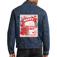 Happy Valentine Day Men Denim Jacket | Artistshot