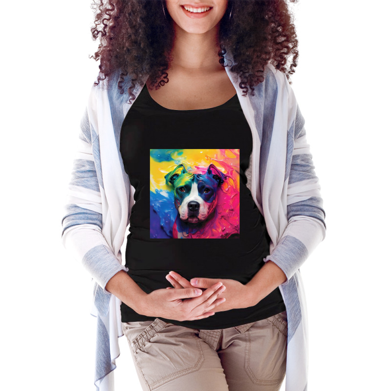 Sketsa Dog Colorfull Maternity Scoop Neck T-shirt | Artistshot