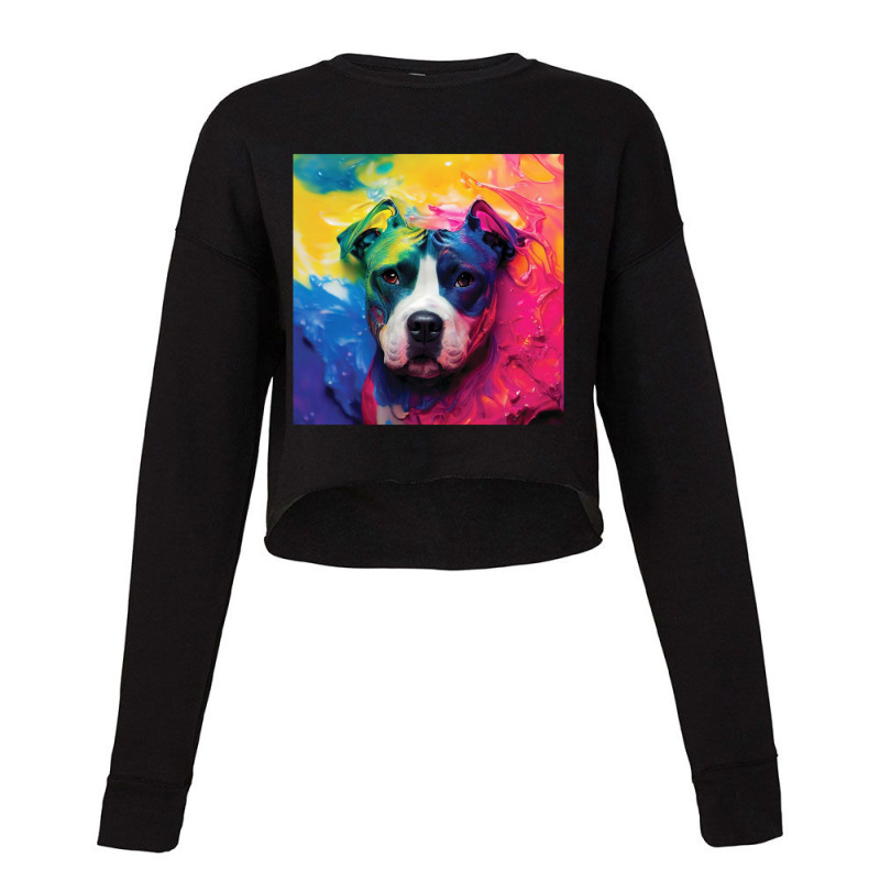 Sketsa Dog Colorfull Cropped Sweater | Artistshot