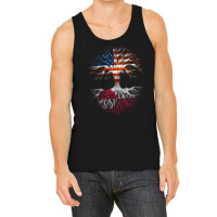 American Grown Greenlandic Roots Tree Greenland Flag Usa Flag Tank Top | Artistshot