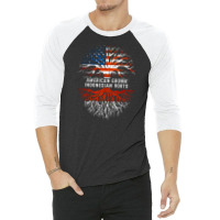 American Grown Indonesian Roots Tree Indonesia Flag Usa 3/4 Sleeve Shirt | Artistshot