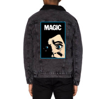 Magic   Vector Dummy（1978）☆vhsgasm Video☆   Horror Merch Unisex Sherpa-lined Denim Jacket | Artistshot