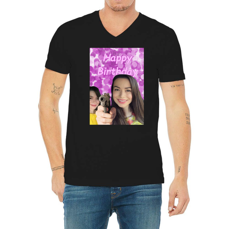 Miranda Cosgrove Wishes Happy Birthday V-neck Tee | Artistshot