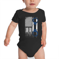 Police Officer Law Enforcement Thin Blue Line 1 Baby Bodysuit | Artistshot