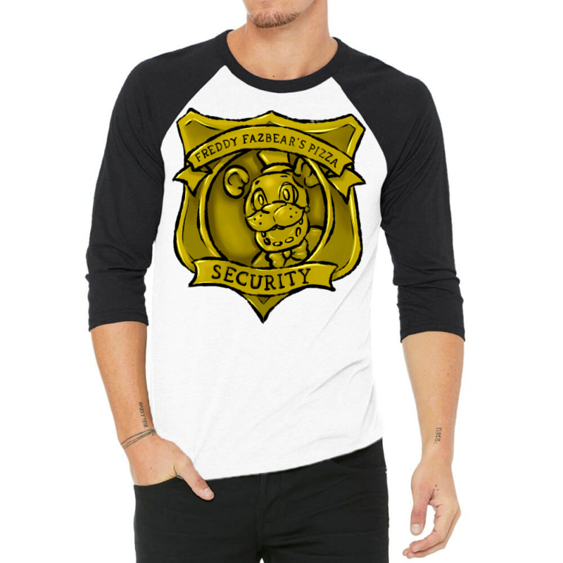 Fazbear Security  Gold 3/4 Sleeve Shirt by coguaergina9 | Artistshot