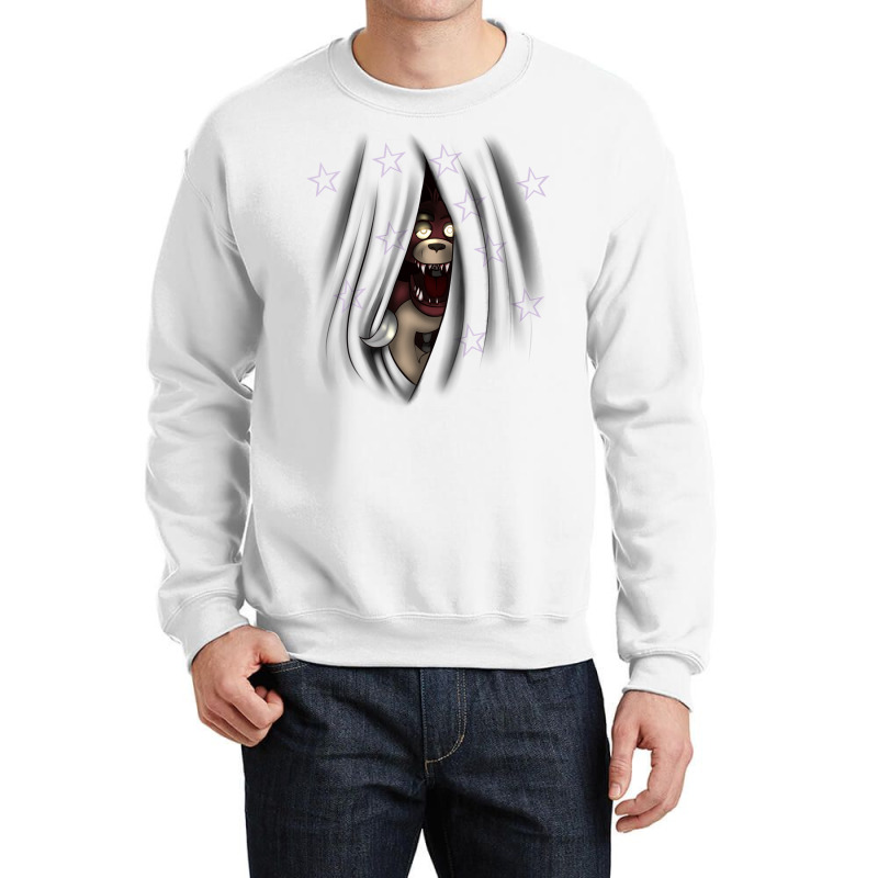 Peeking Foxy (with Curtain Stars) Crewneck Sweatshirt by togbuiventorc | Artistshot