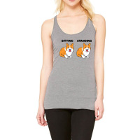 Corgi Sitting And Standing Racerback Tank | Artistshot