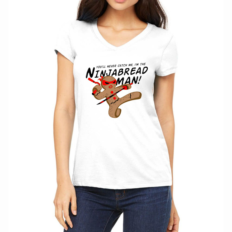 I'm The Ninjabread Man! Women's V-Neck T-Shirt by Bakwan Art | Artistshot