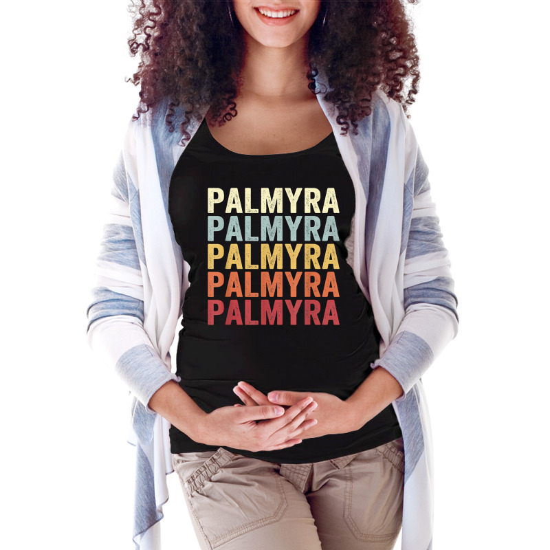 Palmyra Maine Palmyra Me Retro Vintage Text T Shirt Maternity Scoop Neck T-shirt by prix5d5gosson | Artistshot