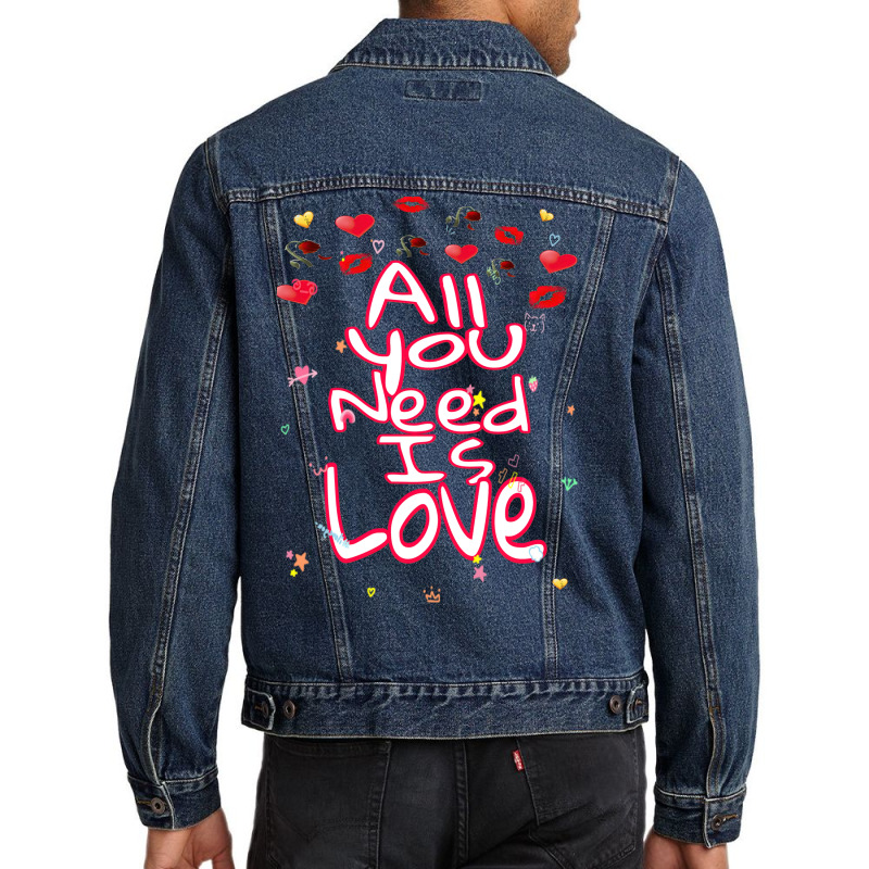 All You Need Is Love Men Denim Jacket | Artistshot