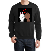 Brown Bear Cony Bunny Rabbit The Kiss Crewneck Sweatshirt | Artistshot