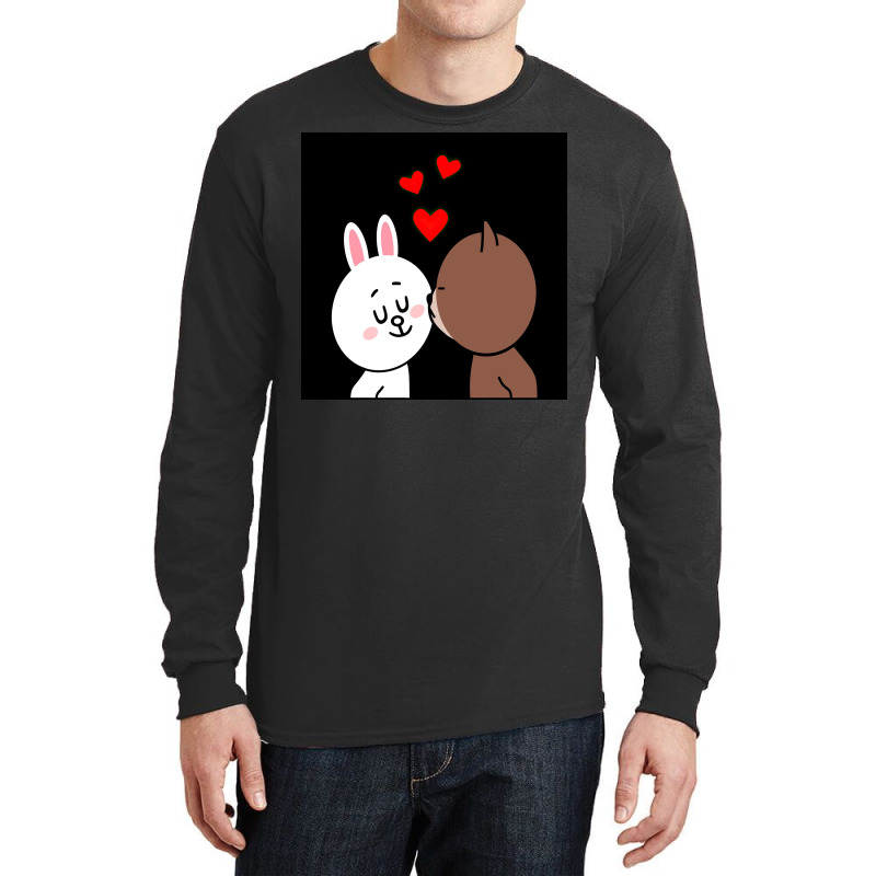 Brown Bear Cony Bunny Rabbit The Kiss Long Sleeve Shirts | Artistshot