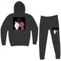 Brown Bear Cony Bunny Rabbit The Kiss Hoodie & Jogger Set | Artistshot