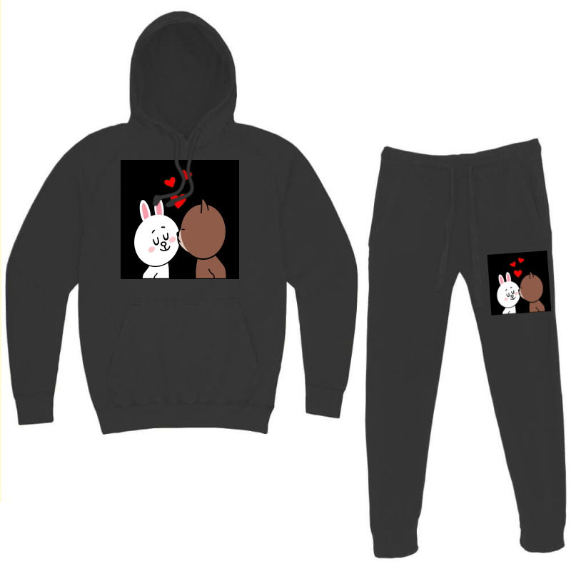 Brown Bear Cony Bunny Rabbit The Kiss Hoodie & Jogger Set | Artistshot