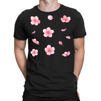 Falling Sakura Cherry Blossom Art T-shirt | Artistshot