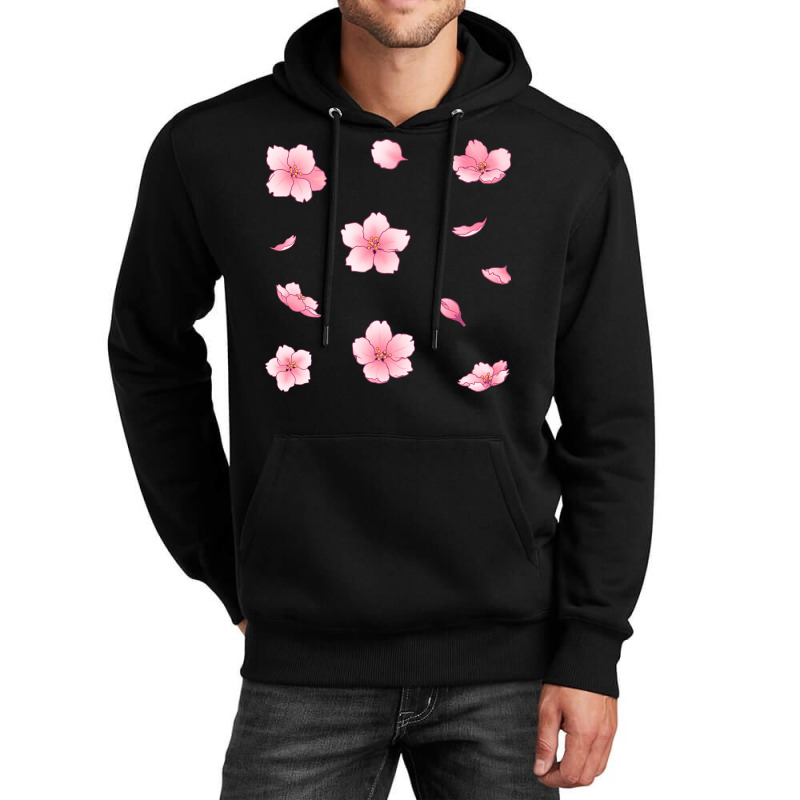 Falling Sakura Cherry Blossom Art Unisex Hoodie | Artistshot